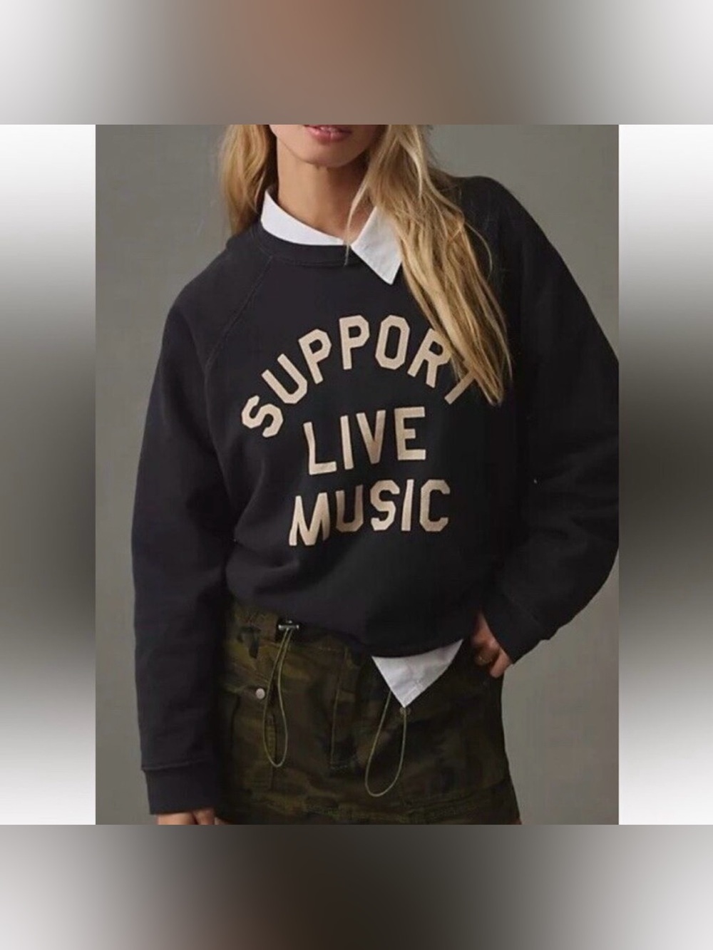 Retro Brand Support Live Music Sweatshirt XS